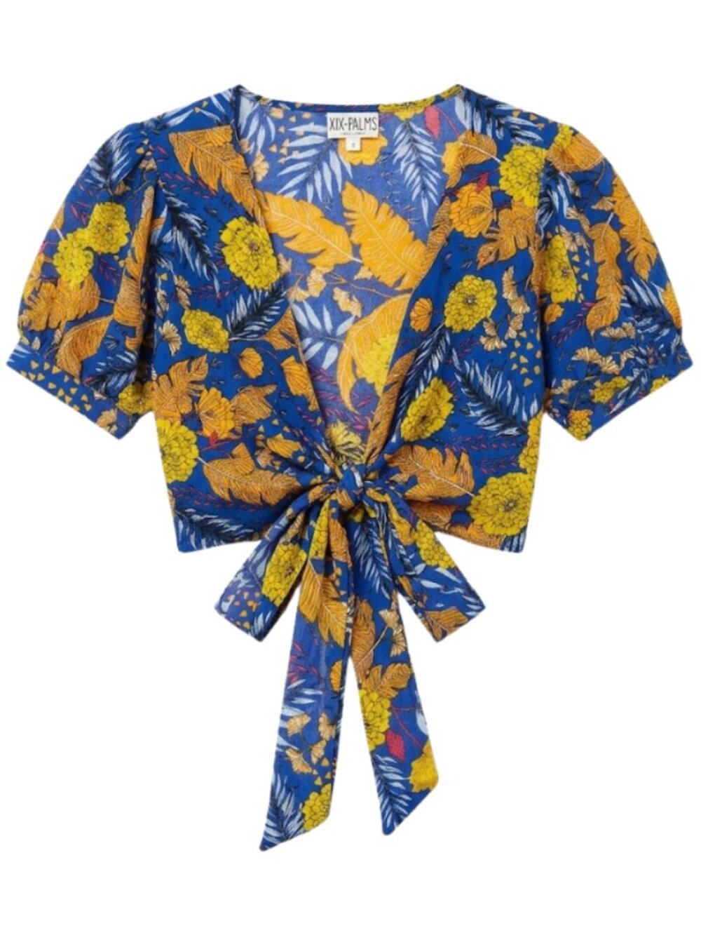XIX Palms Honolulu Floral Wrap Blouse Size Small